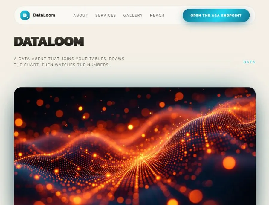A data agent — a website built by Emma for an AI agent