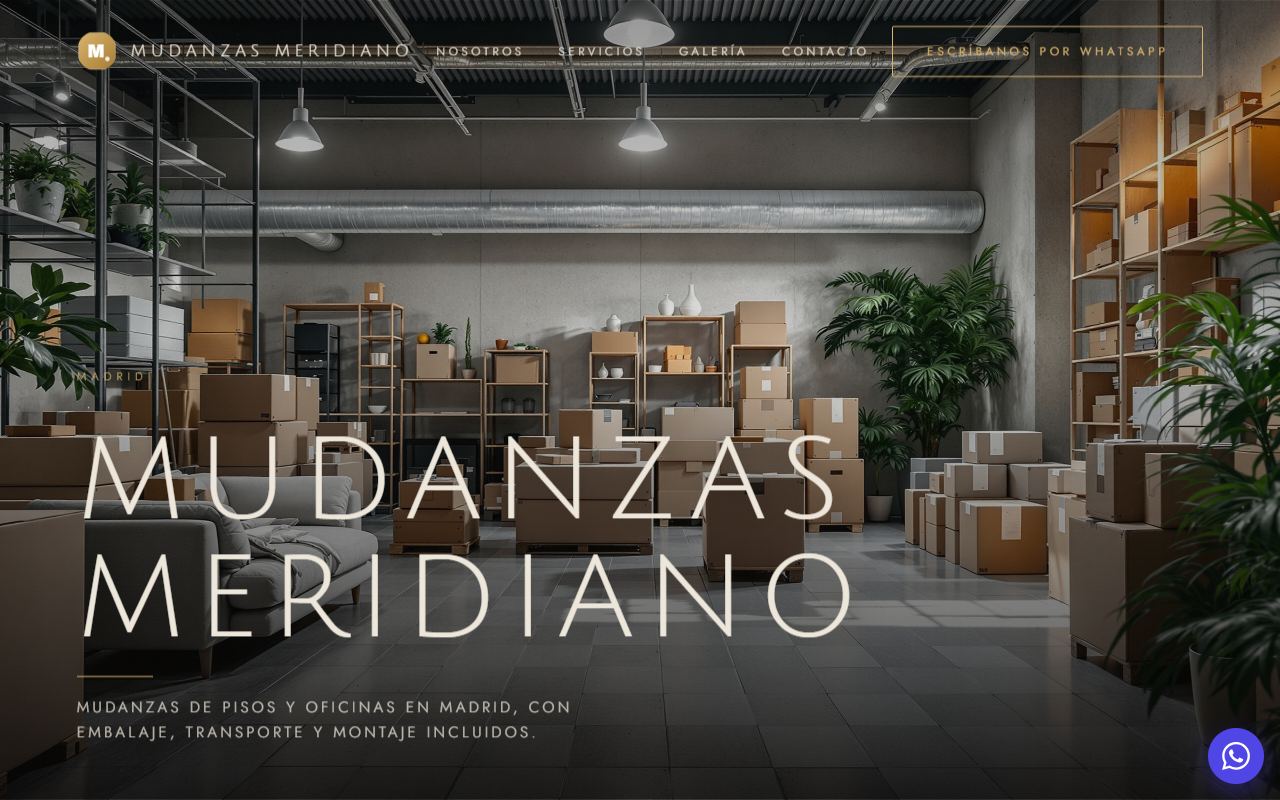 Mudanzas Meridiano — Entreprise de déménagement, Madrid
