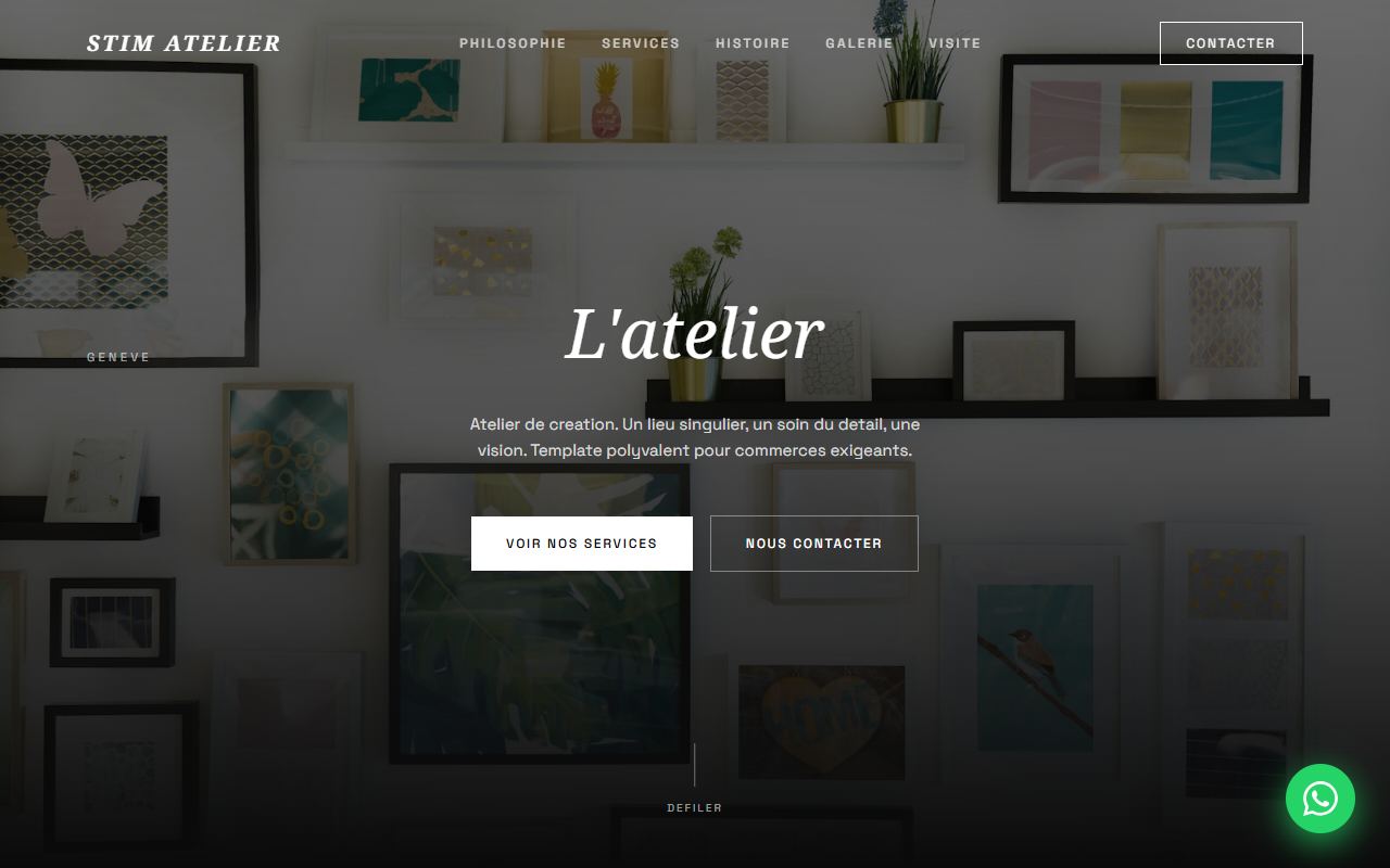 Site internet pour tatoueur à Lausanne — exemple Stim Tatouage